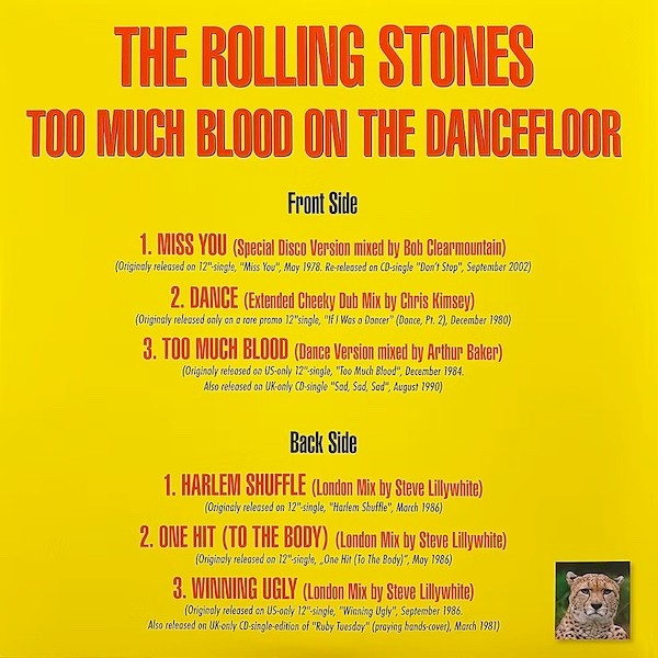The Rolling Stones - Too Much Blood On The Dancefloor - LP