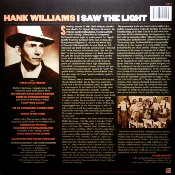 Hank Williams - I Saw The Light - LP