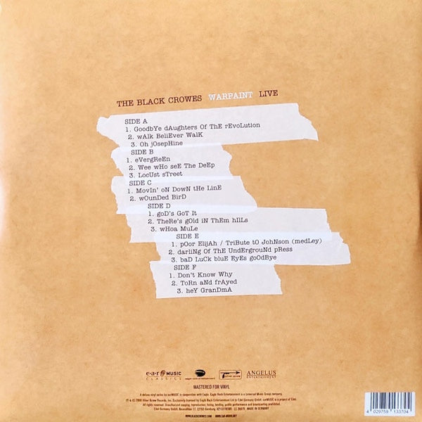 The Black Crowes - Warpaint Live - 3xLP