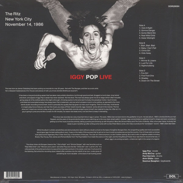 Iggy Pop - Live At The Ritz In New York City 1986 - 2xLP