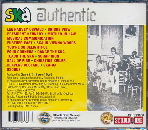 The Skatalites - Ska Authentic Volume 1 - CD