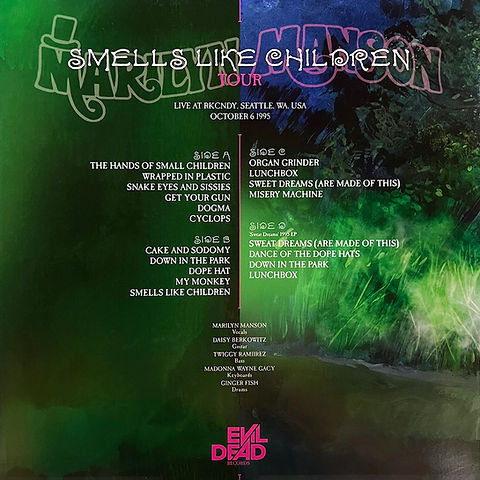 MARILYN MANSON 2xLP Smells Like Children Tour (Purple Coloured Vinyl) 108 Copies