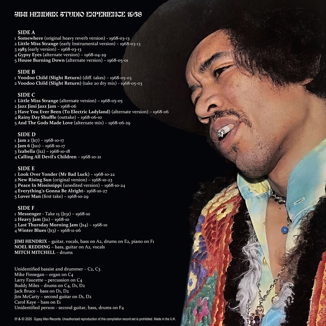 JIMI HENDRIX 3xLP BOX SET Studio Experience 1968