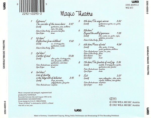 GANDALF CD Magic Theatre