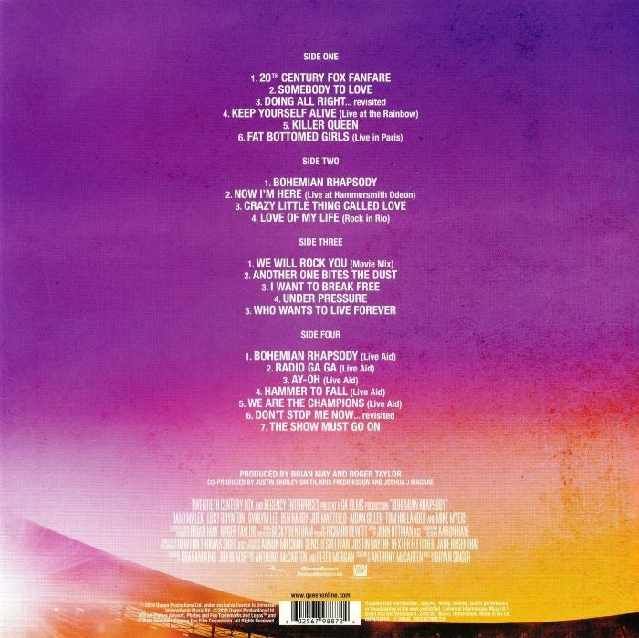 QUEEN 2xLP Bohemian Rhapsody (The Original Soundtrack)
