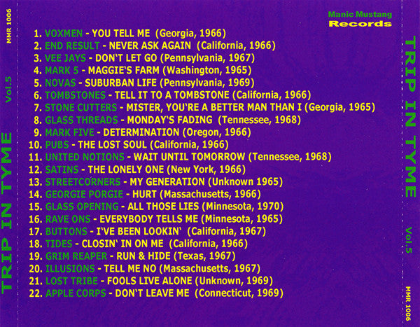 VARIOUS CD Trip In Tyme Volume 5