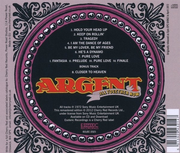 ARGENT CD All Together Now + Bonus Track