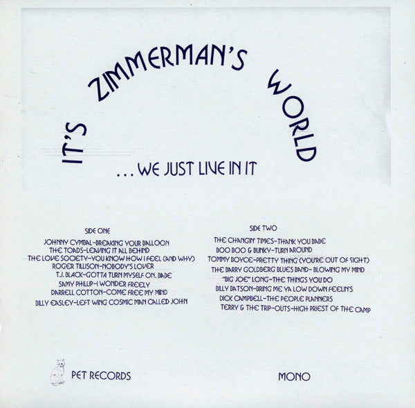 VARIOS LP It's Zimmerman's World... We Just Live In It