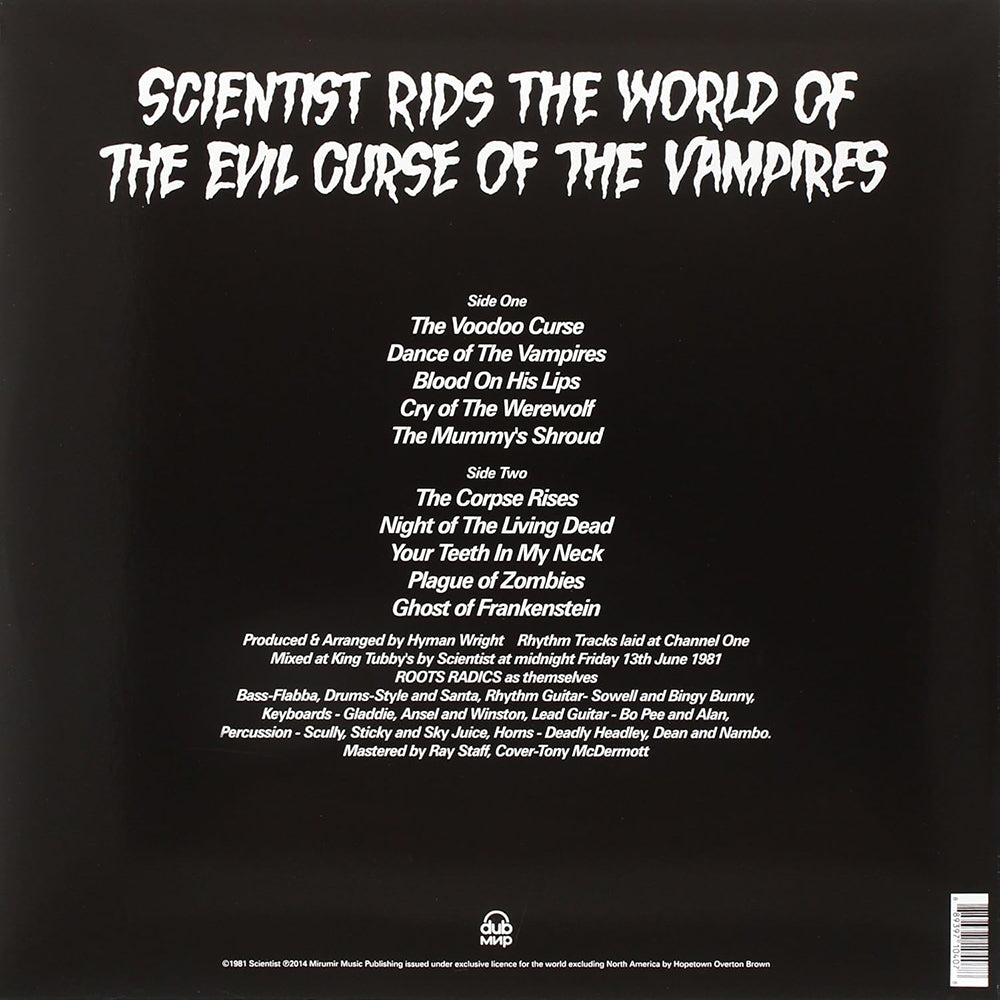 SCIENTIST LP Rids The World Of The Evil Curse Of The Vampires
