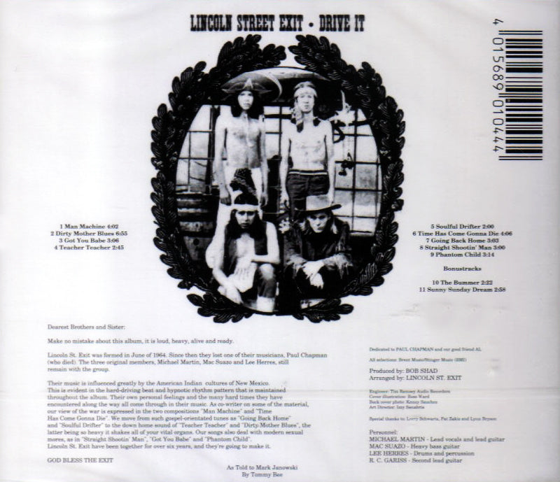LINCOLN ST. EXIT CD Drive It! + Bonus Tracks
