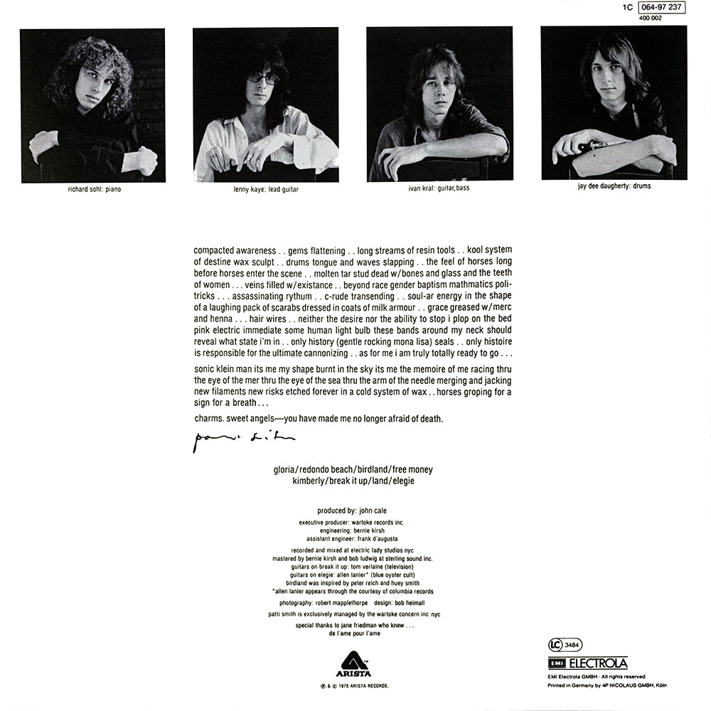 PATTI SMITH LP Horses (180 Gram Heavyweight Vinyl)