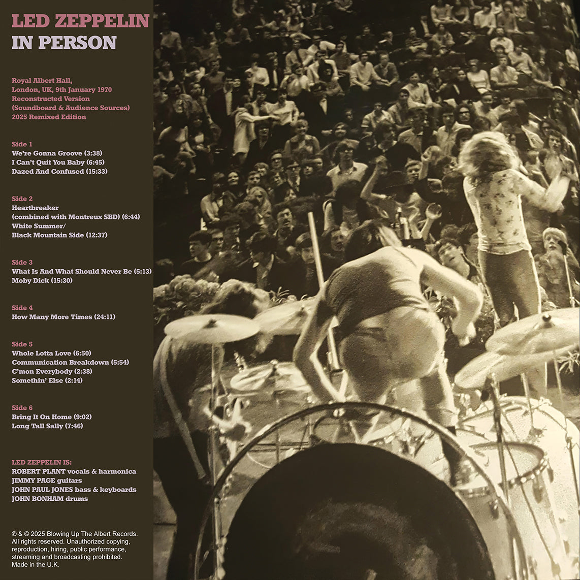 LED ZEPPELIN 3xLP BOX SET In Person (Coloured Vinyls 300 Numbered Copies)