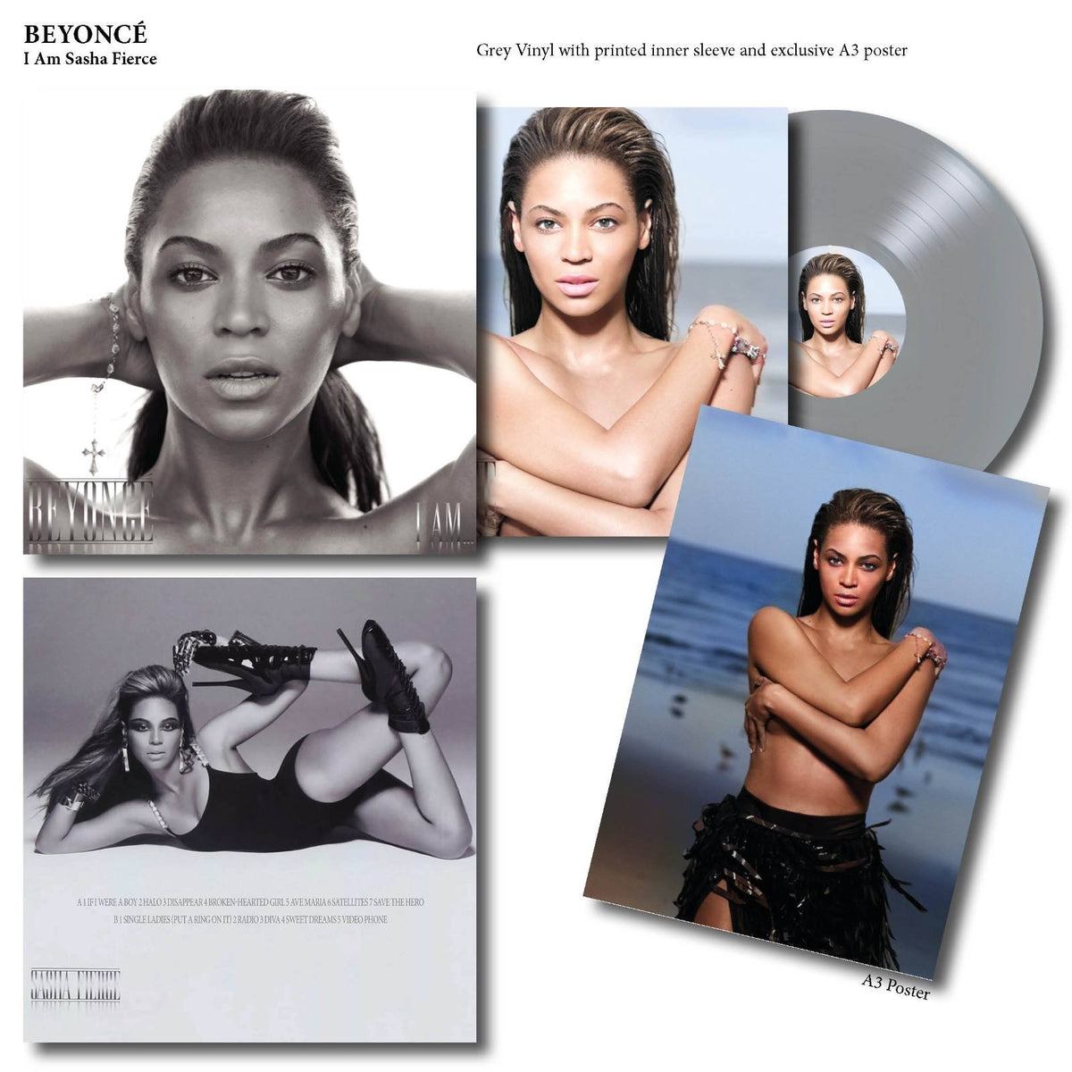 BEYONCE LP I Am…Sasha Fierce (Grey Coloured Vinyl) with Poster