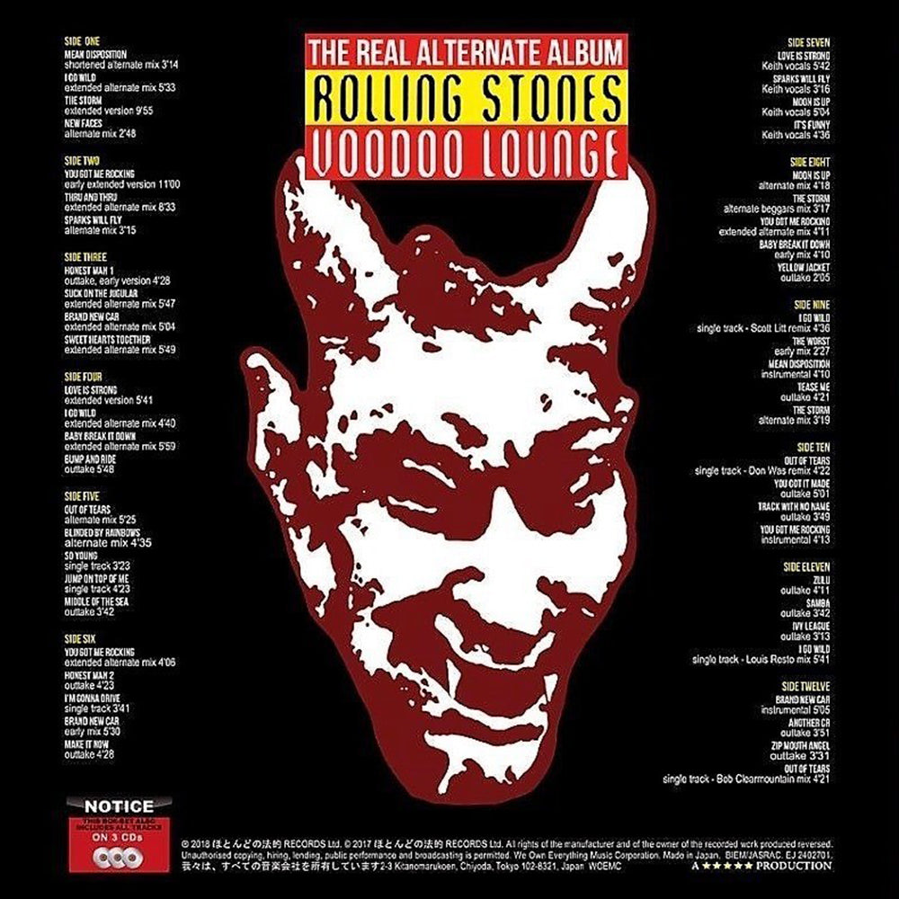 ROLLING STONES 6xLP+3CD BOX SET The Real Alternate Album Voodoo Lounge (Colour)