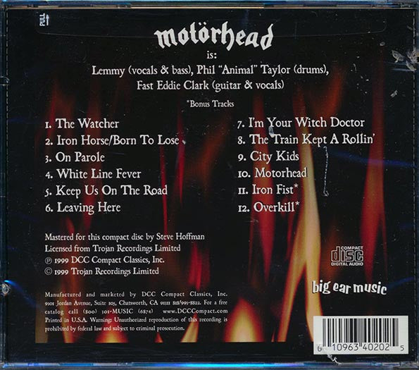 Motorhead - Live, Loud, And Lewd - CD
