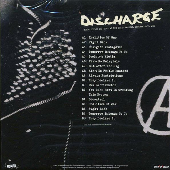 Discharge - First London Gig, Live At The Music Machine, October 20th, 1980 - LP