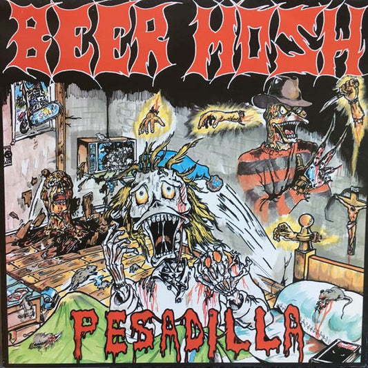 Beer Mosh – Pesadilla - LP - Incluye Encarte Original con las Letras - 1992 - Overdrive – EB92005 - Vinilo Como Nuevo (M-) / Portada Como Nueva (M-)
