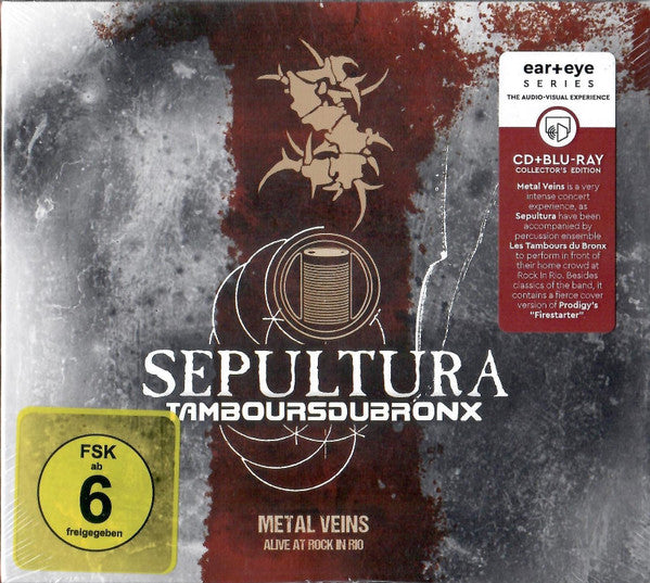 Sepultura, Tamboursdubronx – Metal Veins (Alive At Rock In Rio) - CD + Blu-ray - 2022 - Ear Music – 0214869EMX, Ear Music Classics – 0214869EMX, Edel – 0214869EMX, Mercury Studios – 0214869EMX