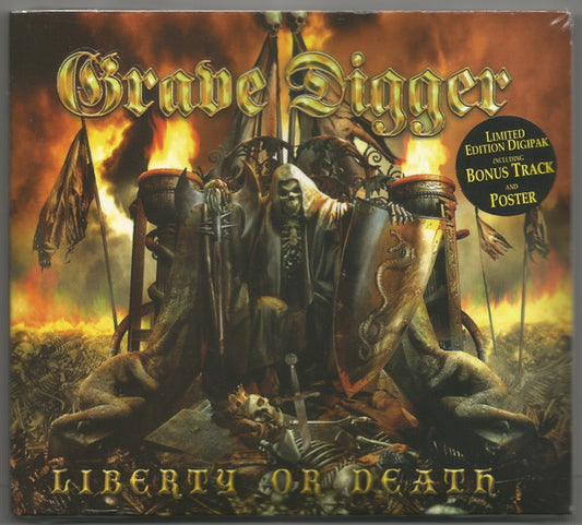 Grave Digger – Liberty Or Death - CD - Limited Edition Digipak - With Bonus Track - Includes Poster - 2007 - Locomotive Records – LM402 CD