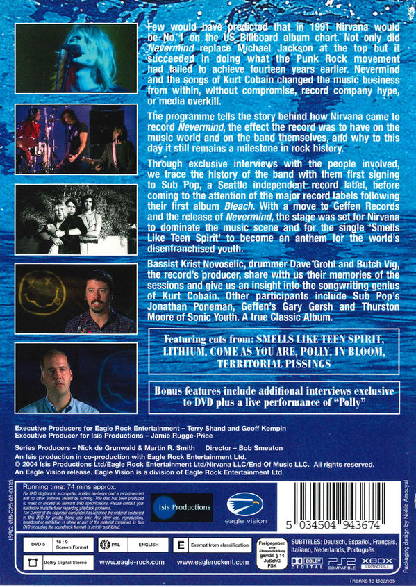 Nirvana – Nevermind - DVD - DVD Como Nuevo / Portada Como Nueva (M-/M-)