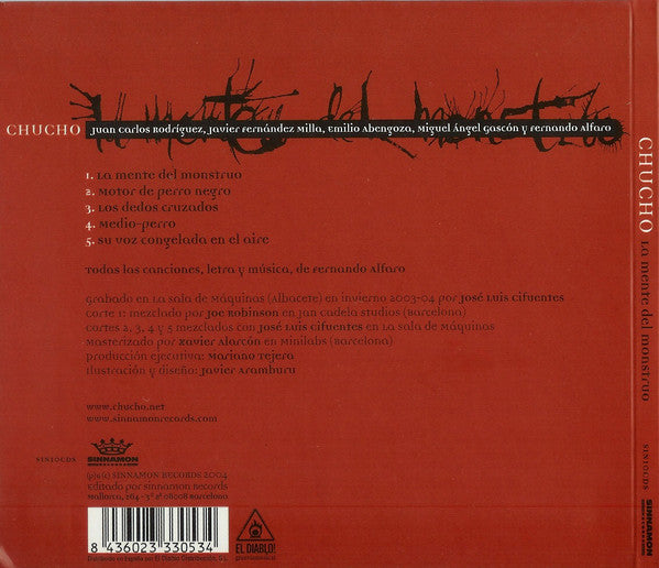 Chucho – La Mente Del Monstruo - CDEP (5 Tracks) - 2004 - Sinnamon Records – SIN10CDS