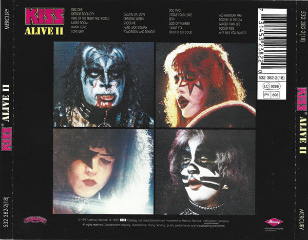 Kiss – Alive II - 2xCD - Muy Buen Estado / Very Good Condition (VG+/M-)