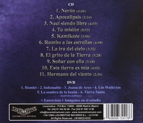 Tierra Santa – Apocalipsis - CD+DVD - 2004 - Locomotive Records – LM166CD+DVD