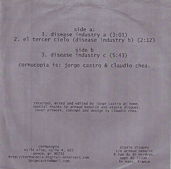 Cornucopia – Disease Industry - 7" - 2001 - Ataxie Disques – tax 02