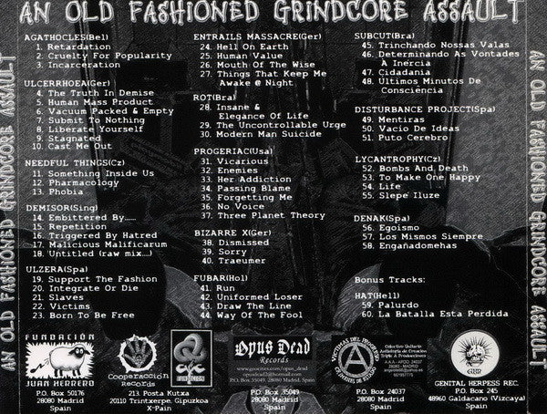 An Old Fashioned Grindcore Assault Compilation - CD - NUEVO - PRECINTADO / NEW – SEALED.