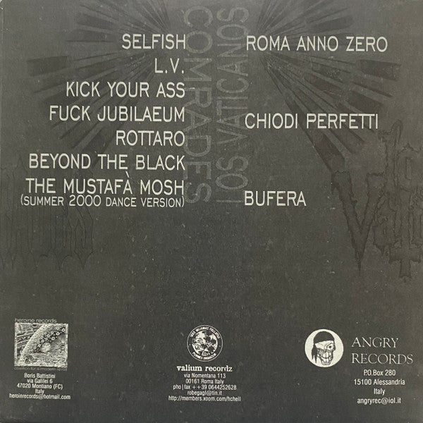 Los Vaticanos / Comrades – Fuck Jubilaeum - 7" - 2000 - Heroine Records - Vinilo Como Nuevo / Portada Como Nueva (M-/M-)