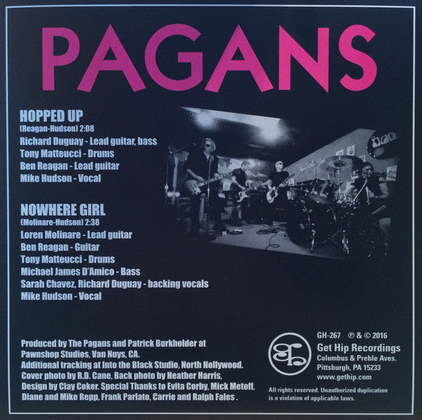 Pagans - Hopped Up b/w Nowhere Girl (7", Single, Ltd)