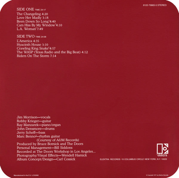 The Doors – L.A. Woman - LP - 180 gr. - 2009 - Elektra – 8122-79865-5, Rhino Vinyl – 8122-79865-5 - NUEVO / PRECINTADO - NEW / SEALED.
