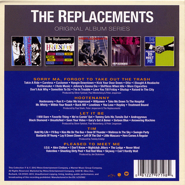 The Replacements – Original Album Series - 5xCD Box Set - NUEVO / PRECINTADO - NEW / SEALED.