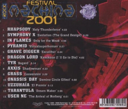Festival Rock Machina 2001 - CD - Rhapsody / In Flames / Axxis / Grave Digger / Pyramid... - Locomotive Records LM074