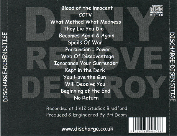 Discharge - Disensitise (CD, Album)