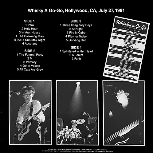THE CURE 2xLP Live at Whisky A Go-Go (White Colour Vinyl 250 Numbered Copies)