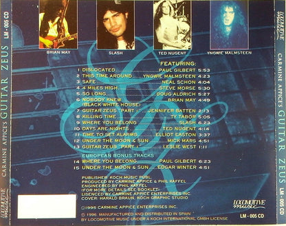Carmine Appice's Guitar Zeus – Carmine Appice's Guitar Zeus - CD - 1996 - Locomotive Music – LM-005 CD
