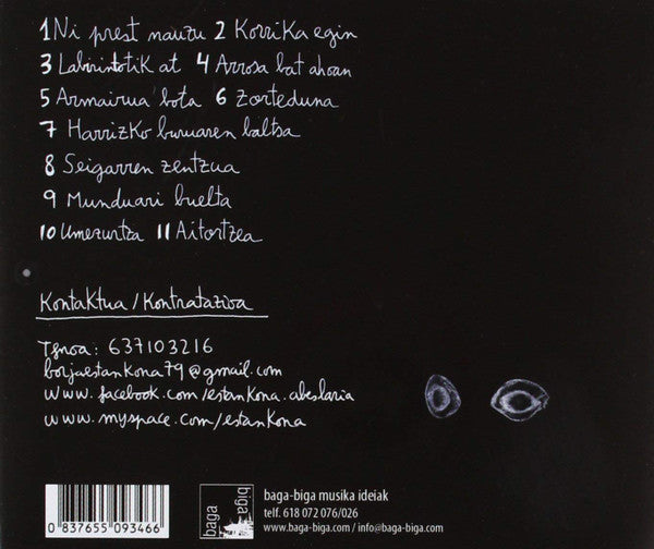 Estankona – Fruitua - CD - 2012 - Baga-Biga – BBCD93 - Como Nuevo / Like New (M- / M-)