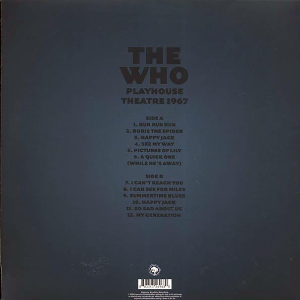 The Who - Playhouse Theatre 1967 - LP - Gatefold Sleeve