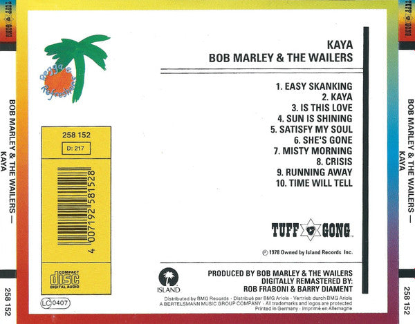 Bob Marley & The Wailers – Kaya - CD - Nuevo sin usar pero no precintado / New unplayed but not sealed.