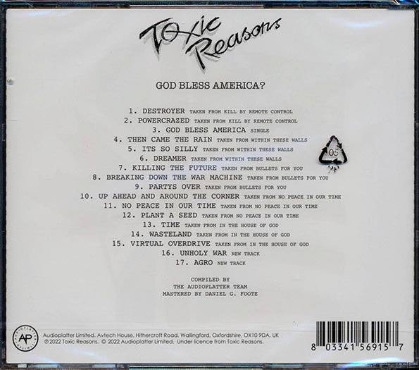 Toxic Reasons – God Bless America? - CD