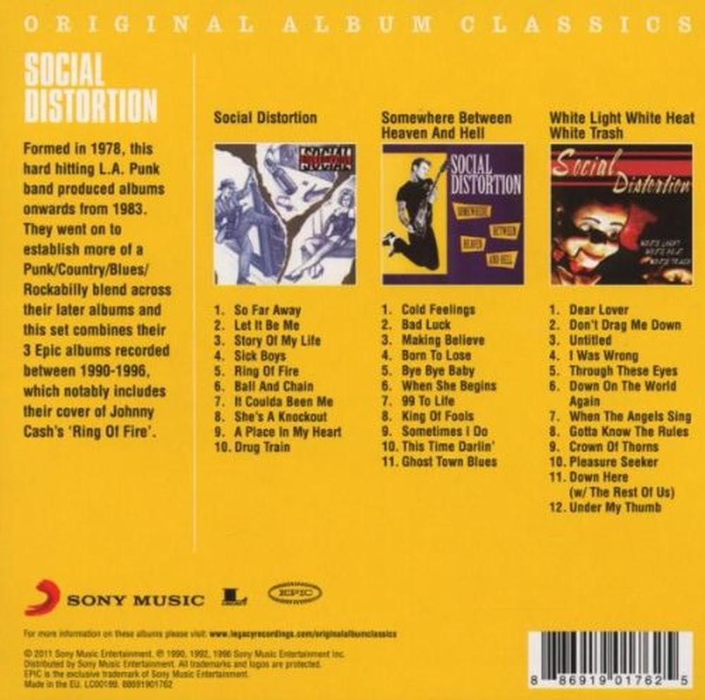 Social Distortion – Original Album Classics - 3xCD Box Set - NUEVO / PRECINTADO - NEW / SEALED.