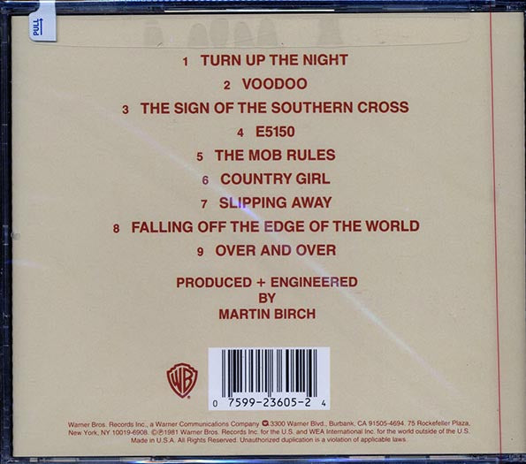 Black Sabbath – Mob Rules - CD - 1989 - Warner Bros. Records – 3605-2