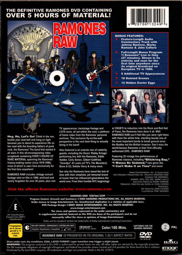 Ramones – Raw - DVD - Slipcase - PAL - 2004 - DVD Como Nuevo / Portada Como Nueva (M-/VG+)