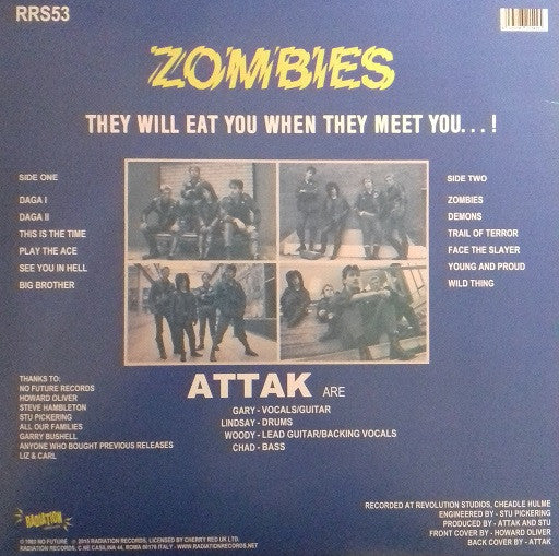 Attak - Zombies (LP, Album, RE)