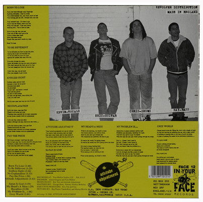 Attitude Adjustment – No More Mr. Nice Guy - 12" - 1991 - In Your Face Records – FACE 12 - Muy Buen Estado / Very Good Condition (M- / VG+)