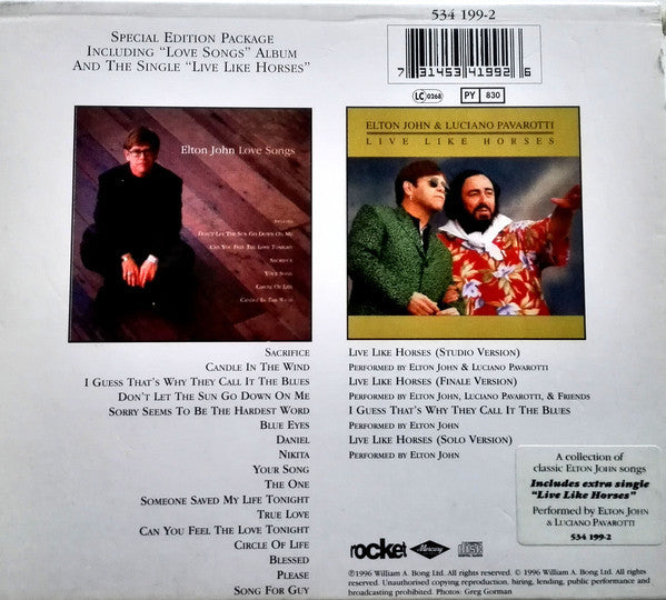 Elton John – Love Songs - 2xCD Box Set - Como Nuevo / Like New (M- / M-)