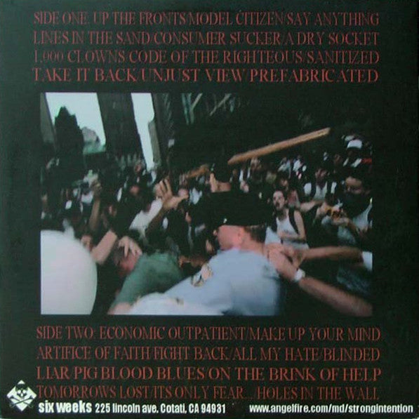 Strong Intention – What Else Can We Do But Fight Back - LP - With Insert / Incluye Insert - 2001 - Six Weeks – SW-47 - Como Nuevo / Like New (M- / M-)