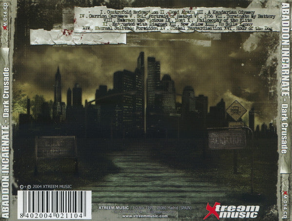 Abaddon Incarnate – Dark Crusade - CD - 2004 - Xtreem Music – XM 014 CD