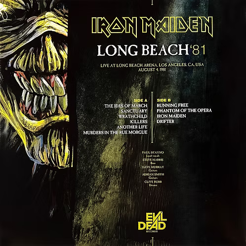IRON MAIDEN LP Long Beach '81 (Smoke Red Coloured Vinyl)
